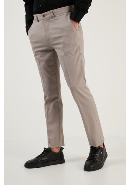 Pamuklu Normal Bel Regular Fit Düz Paça Pantolon Erkek Pantolon 613HISAR