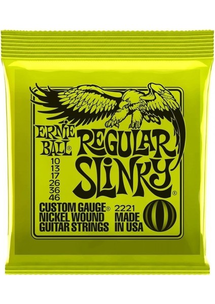 P02221 Regular Slinky Nickel 10-46 Elektro Gitar Teli.