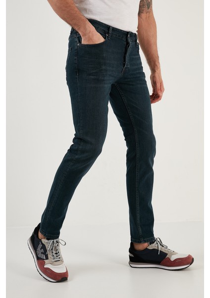 Pamuklu Normal Bel Slim Fit Dar Paça Jeans Erkek Kot Pantolon 1117H02NAPOLI