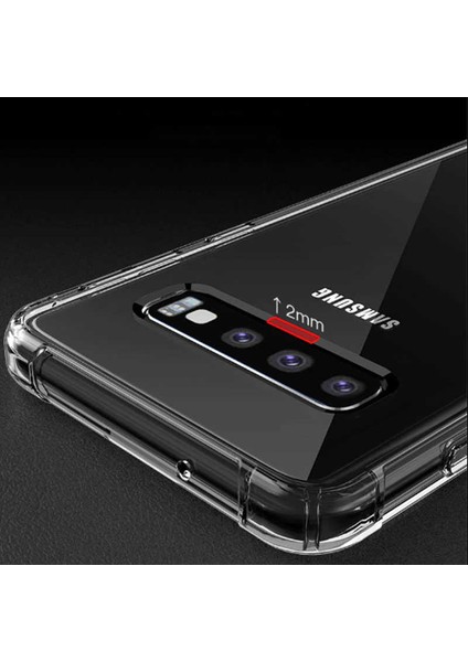 Samsung Galaxy S10 Plus Köşe Korumalı Darbe Emici Şeffaf Kılıf