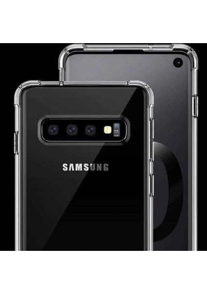 Samsung Galaxy S10 Plus Köşe Korumalı Darbe Emici Şeffaf Kılıf