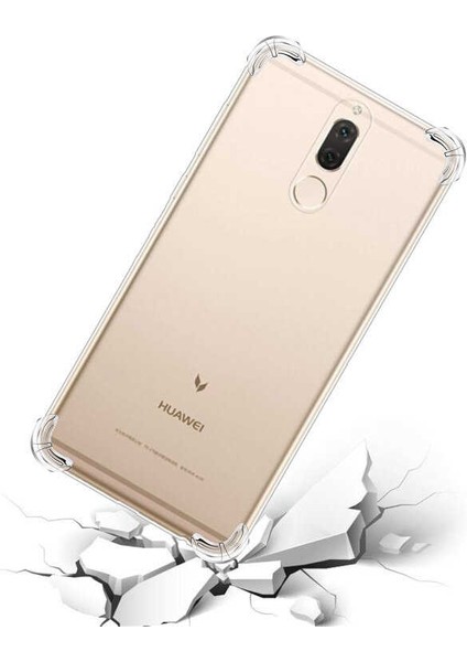 Huawei Mate 10 Lite Köşe Korumalı Darbe Emici Şeffaf Kılıf