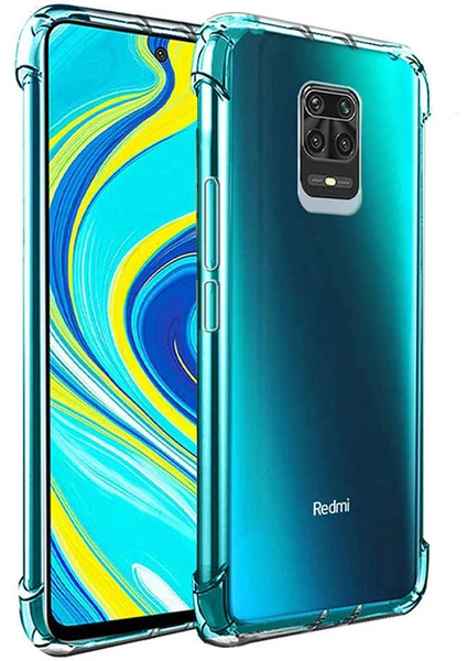 Xiaomi Redmi Note 9s Köşe Korumalı Darbe Emici Şeffaf Kılıf