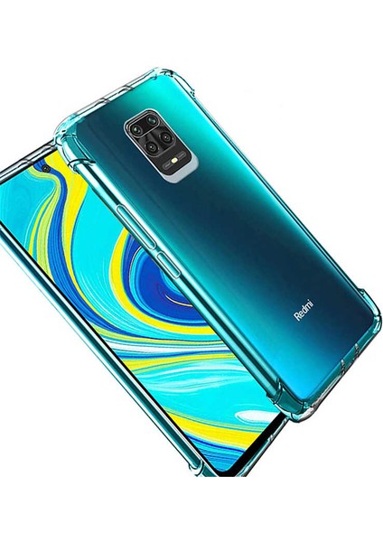 Xiaomi Redmi Note 9s Köşe Korumalı Darbe Emici Şeffaf Kılıf