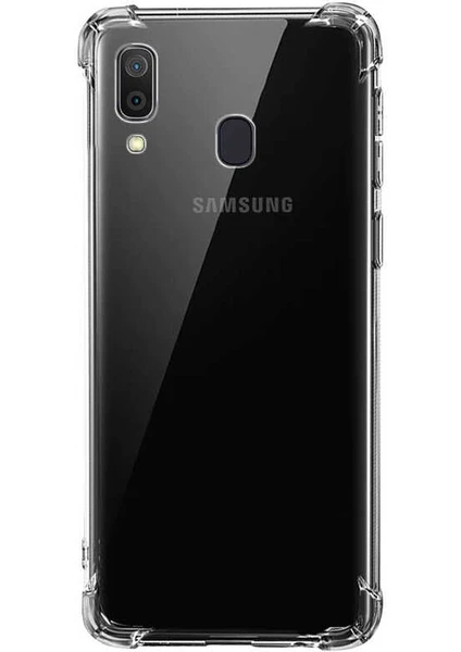 Samsung Galaxy A01 Köşe Korumalı Darbe Emici Şeffaf Kılıf