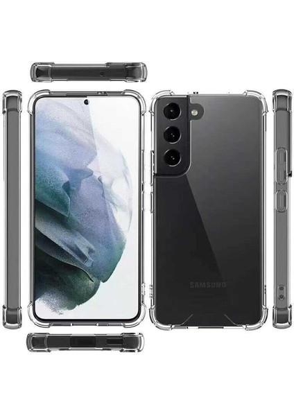 Samsung Galaxy S22 Köşe Korumalı Darbe Emici Şeffaf Kılıf