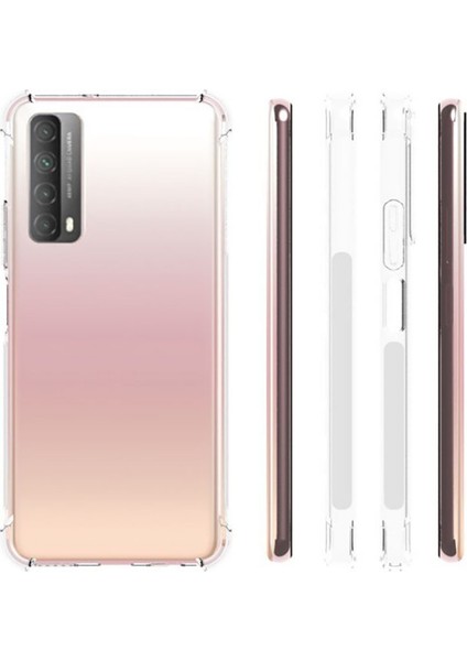 Huawei P Smart 2021 Köşe Korumalı Darbe Emici Şeffaf Kılıf