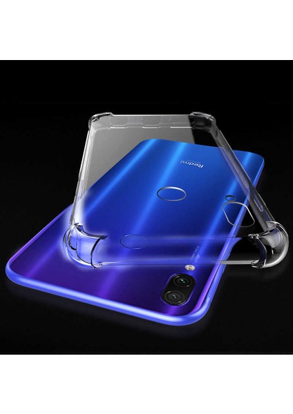 Xiaomi Redmi Note 7 Köşe Korumalı Darbe Emici Şeffaf Kılıf