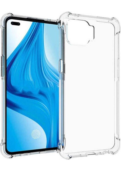 Oppo Reno 4 Lite Köşe Korumalı Darbe Emici Şeffaf Kılıf