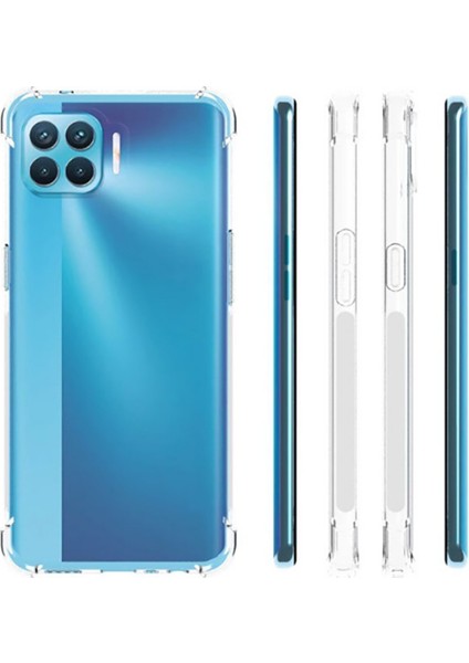 Oppo Reno 4 Lite Köşe Korumalı Darbe Emici Şeffaf Kılıf