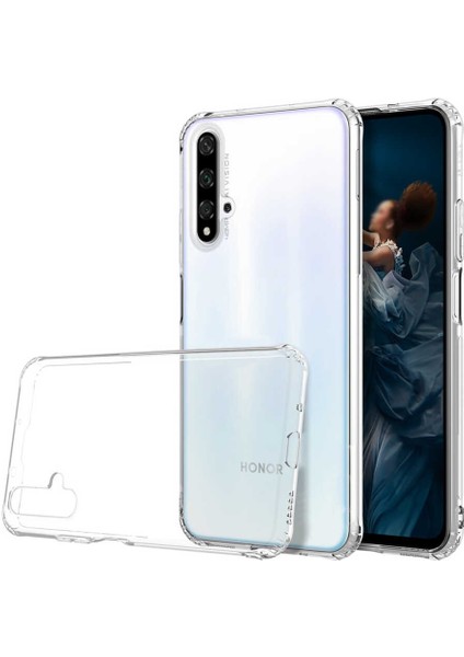 Huawei Nova 5t Köşe Korumalı Darbe Emici Şeffaf Kılıf