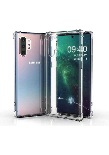 Samsung Galaxy Note 10 Plus Köşe Korumalı Darbe Emici Şeffaf Kılıf