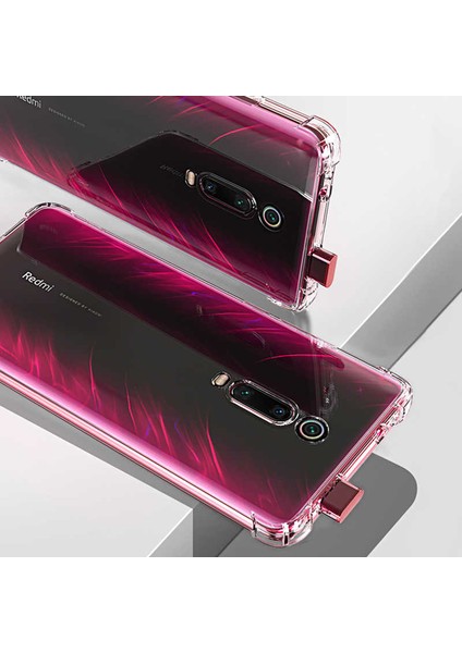 Xiaomi Mi 9t Köşe Korumalı Darbe Emici Şeffaf Kılıf