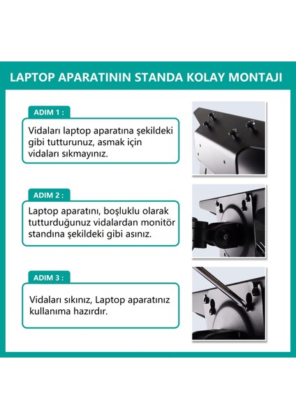 North Bayou NB F80L Amortisörlü 10"-17" Laptop Standı