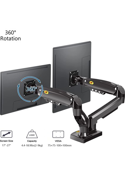 North Bayou NB F160 17-27'' Monitör Standı 2-9 Amortisörlü Monitör Standı Yeni Tasarım 2023 Versiyon