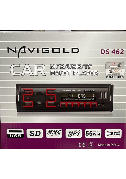 Navıgold Ds 462 USB Bluetooth 4X55 Watt Oto Teyp