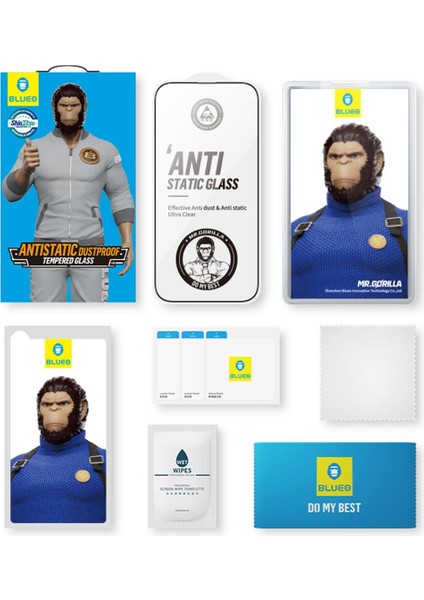 iPhone 14 / 13 / 13 Pro Tam Kaplayan 2.5D Anti-Static Darbe Emici Temper Cam Ekran Koruyucu