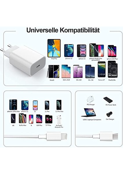20W Usb-C Lightning Hızlı Şarj Cihazı