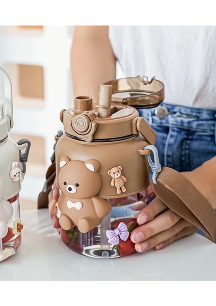 1000ML Taşınabilir Plastik Çift Içme Şişesi (Yurt Dışından) indirimleri