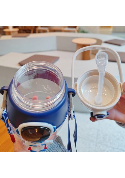 1200ML Astronot Taşınabilir Saman Plastik Su Şişesi (Yurt Dışından) indirimleri