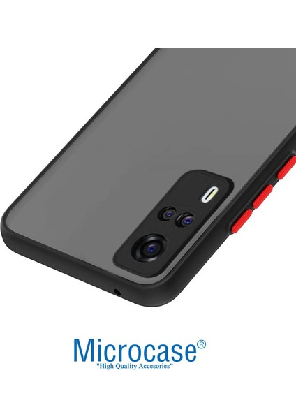 Microcase Vivo Y53S 4g London Serisi Darbeye Dayanıklı Kılıf - Buzlu Siyah