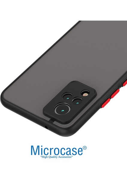 Microcase Vivo V21 London Serisi Darbeye Dayanıklı Kılıf - Buzlu Siyah AL3415