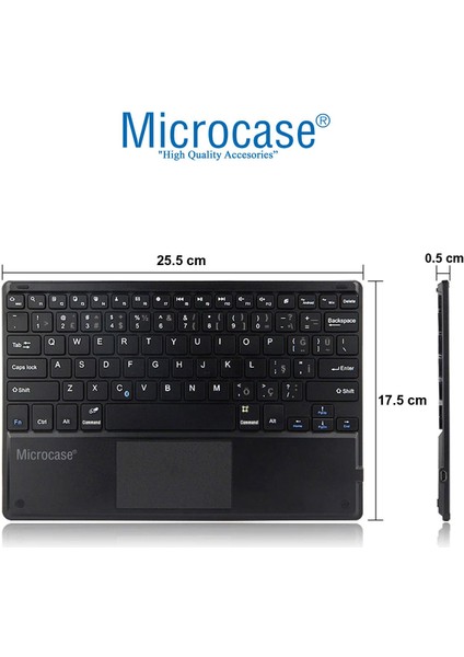 Microcase Lenovo Tab P11 Plus Bluetooth Touchpad Klavye 25 cm + Tablet Standı AL2758