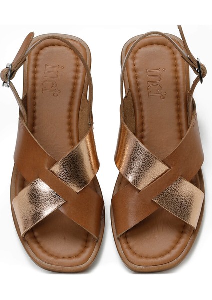 Incı Chısel 3fx Taba Kadın Düz Sandalet fırsatları