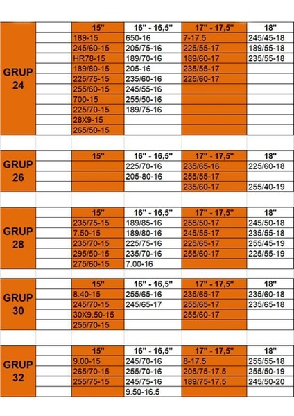 4x4 kar patinaj zinciri 175x15 grup:14 space karmatik modelleri