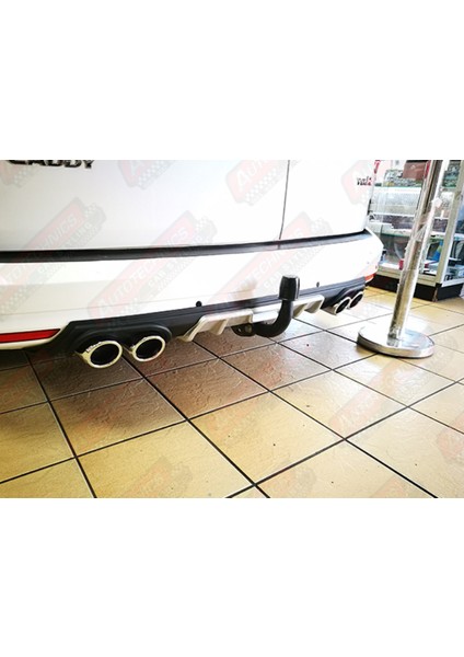 Volkswagen caddy arka tampon difüzörü plastik çift çıkış egzoz fiyatları