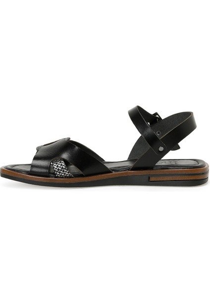 Incı Nudo 3fx Siyah Kadın Düz Sandalet modelleri