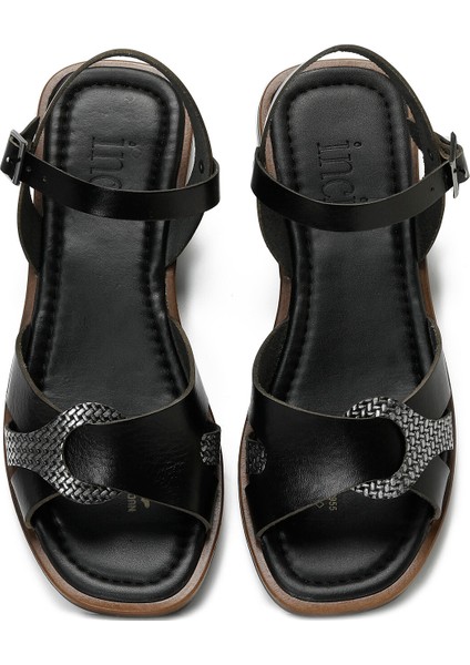 Incı Nudo 3fx Siyah Kadın Düz Sandalet fırsatları