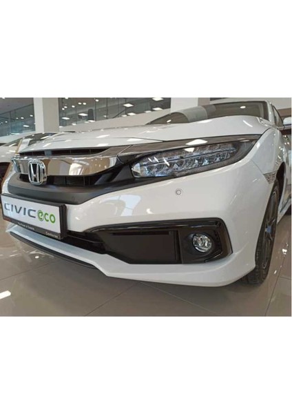 Honda civic fc5 uyumlu ön sis kaşı pianoblack 2019+ makyajlı