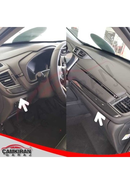 Honda crv uyumlu göğüslük kaplaması 2 parça karbon 2018+