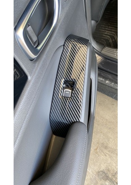 Honda civic uyumlu cam düğme kaplaması karbon 2022+ modelleri