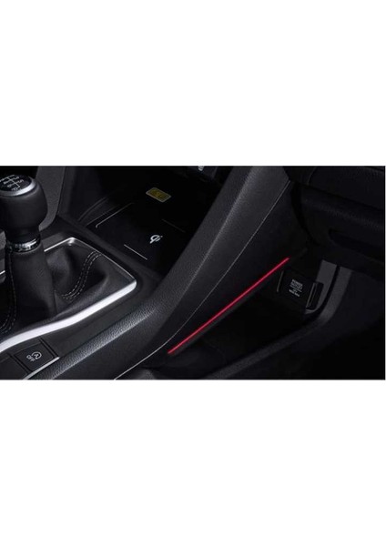 Honda civic fc5 uyumlu vites konsol aydınlatması kırmızı 2016+