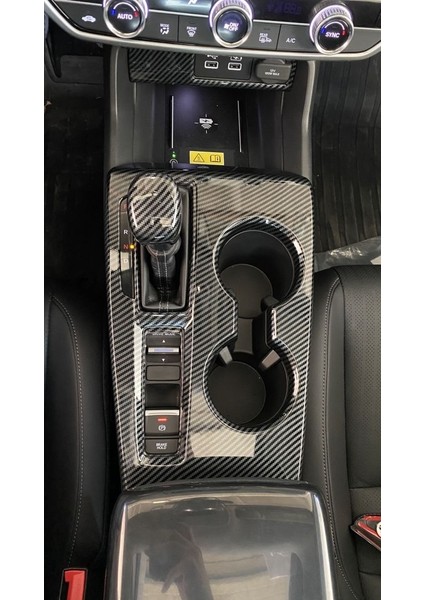 Honda civic uyumlu vites konsol kaplaması karbon 2022+ modelleri