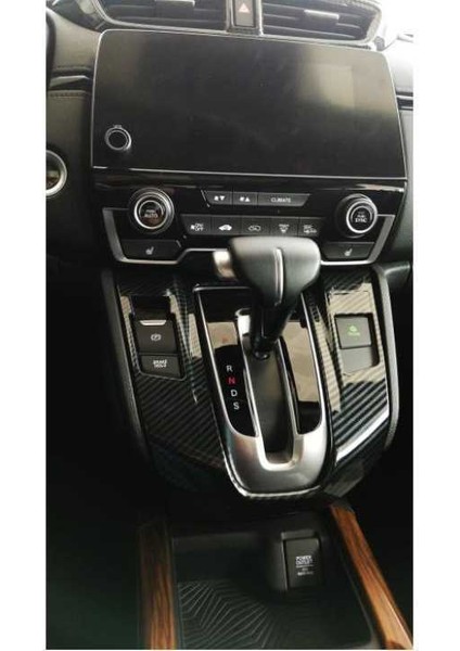Honda crv uyumlu vites konsol kaplaması karbon 2018+