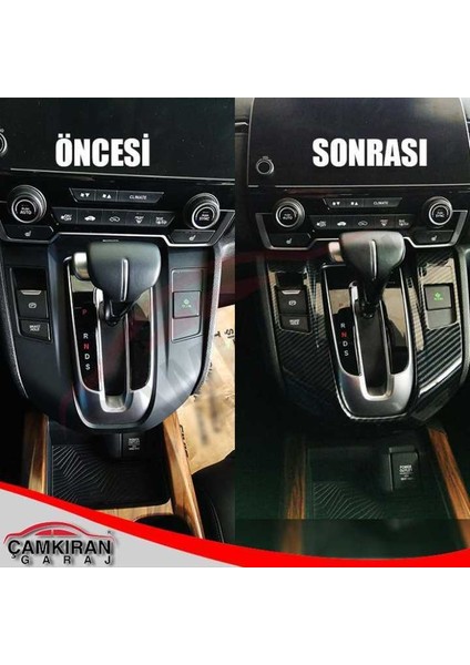 Honda crv uyumlu vites konsol kaplaması karbon 2018+ modelleri