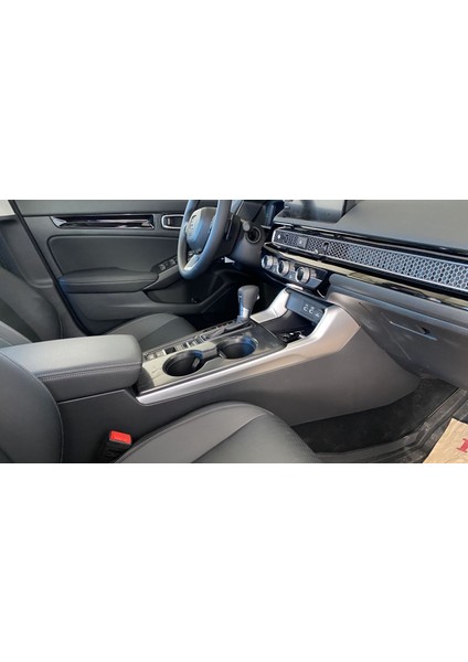 Honda civic uyumlu vites kenar kaplaması 2 parça gri 2022+ modelleri