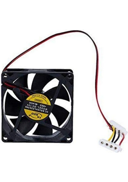 9 cm 12 Volt Fan 12 Volt 9 cm Çift Molex 12 Volt Fan 90X90X25MM 30 cm Kablo Uzunluğu 12 Volt Fan