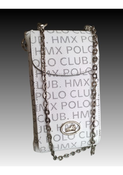 Hmx Polo Telefon Bölmeli Zincirli Kadın Omuz Çantası ve El Cüzdanı