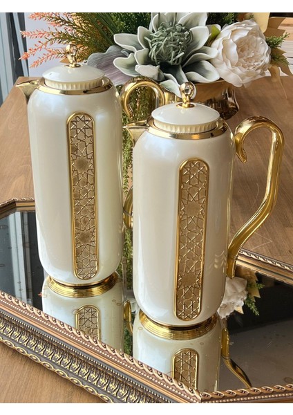 Inci Beyaz Gold Termos 2'li