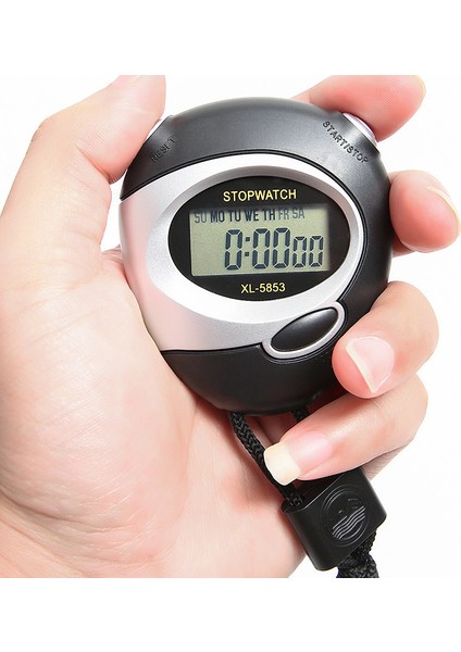 Açık Hava Sporları Için Klasik Dijital El LCD Kronograf Kronometre Zamanlayıcı (Yurt Dışından)