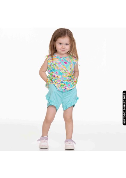 Nk Kids Kız Sulu Boya Bluz 9 Ay - 2 Yaş 34628 KBLZ09026 Mavi