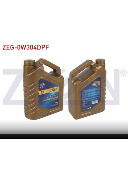 Motor Yağı 0W30 .. Partikullu 4 Lt Apı Sn Dpf C3 Depom ZEGEN-ZEG0W304DPF