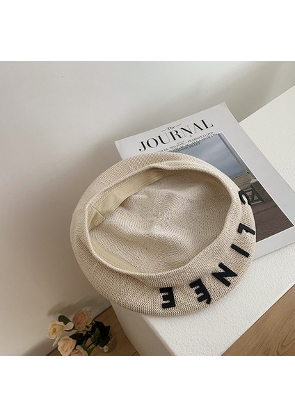 Alfabe Beret Nefes Alabilir Retro Big Beanie (Yurt Dışından)
