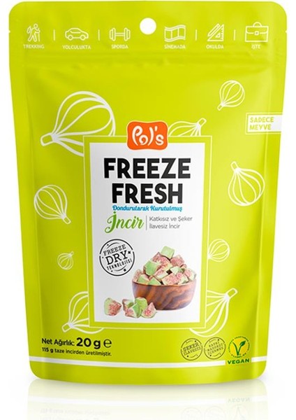 Pol’s Freeze Fresh Dondurularak Kurutulmuş İncir 20 gr