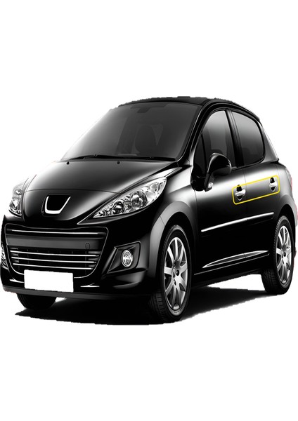 Peugeot 207 Uyumlu 2006 Ve Üzeri Krom Kapı Kolu 4 Kapı Paslanmaz Çelik
