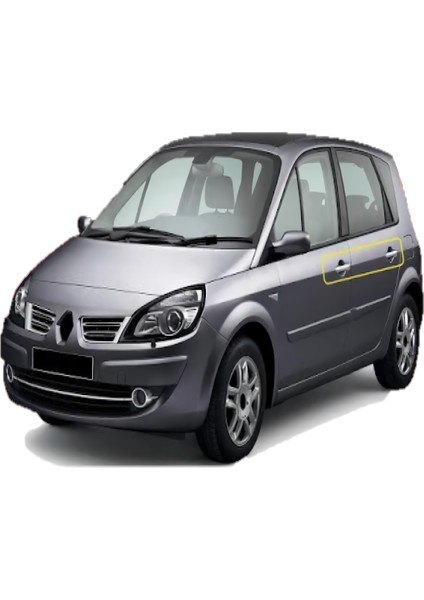 Renault Scenıc 3 Uyumlu 2009 Ve Üzeri Krom Kapı Kolu 4 Kapı Paslanmaz Çelik